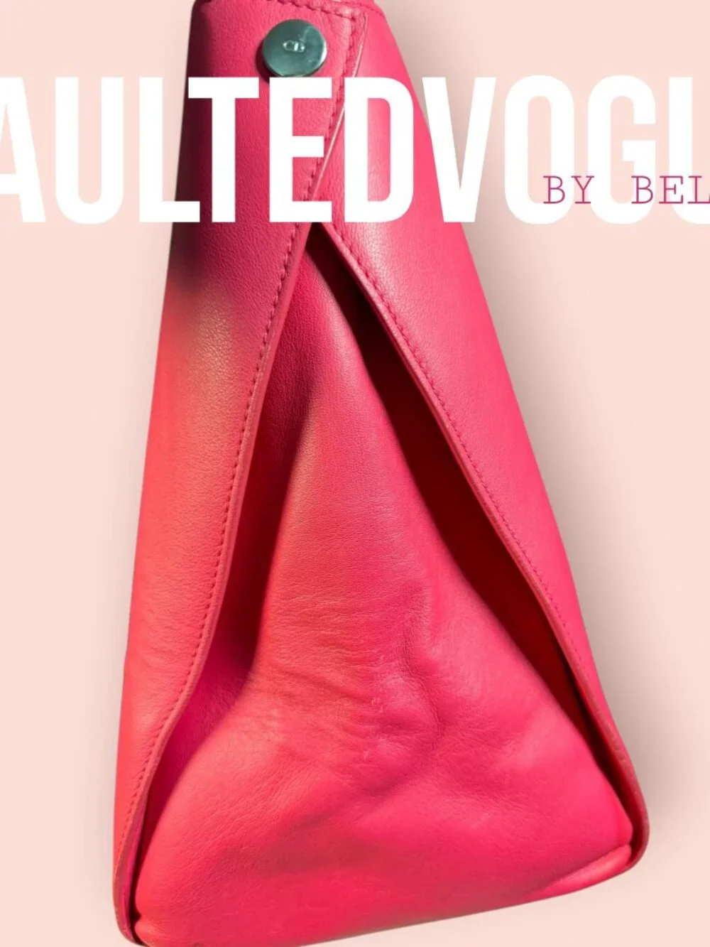 Christian Dior Addict Tote Bag Pink Orange Leather Dior Charm Shoulder Bag Large - Picture 6 of 16